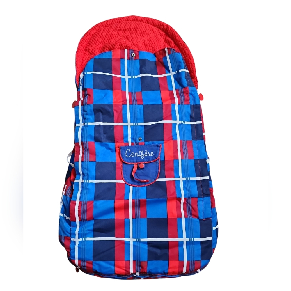 Carseat cover Conifere Red and Blue Plaid Baby